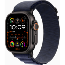 Apple Watch Ultra 2 (2024) 49mm Black Titanium Case with Navy Alpine Loop Large