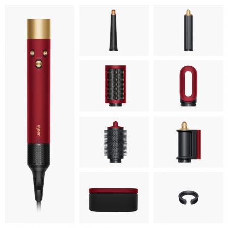 Мультистайлер Dyson Airwrap i.d. Straight+Wavy HS08 Red Velvet/Gold (Красный бархат/золото)