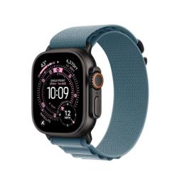 Apple Watch Ultra 3 (2025) 49mm Black Titanium Case with Light Blue Alpine Loop