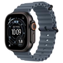 Apple Watch Ultra 3 (2025) 49mm Black Titanium Case with Anchor Blue Ocean Band