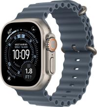 Apple Watch Ultra 3 (2025) 49mm Natural Titanium Case with Anchor Blue Ocean Band Apple Watch Ultra 3 (2025) 49mm Natural Titanium Case with Anchor Blue Ocean Band