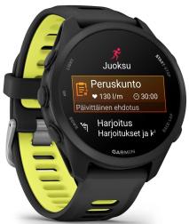 Смарт-часы Garmin Forerunner 170 Music, черный и черно-ярко-желтый ремешок (010-03920-10)