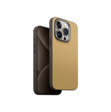 Чехол UNIQ Lyden DS with MagSafe для iPhone 15 Pro, желтый/желто-серый Чехол UNIQ Lyden DS with MagSafe для iPhone 15 Pro, желтый/желто-серый