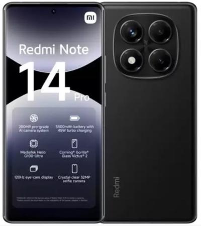 Смартфон Xiaomi Redmi Note 14 Pro 12/512 Гб, черный