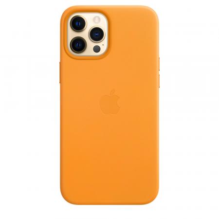Кожаный чехол MagSafe для iPhone 12 Pro Max, цвет «золотой апельсин» Кожаный чехол MagSafe для iPhone 12 Pro Max, цвет «золотой апельсин»