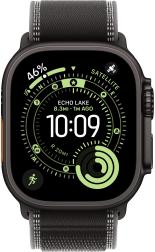 Apple Watch Ultra 3 (2025) 49mm Black Titanium Case with Black/Charcoal Trail Loop (S/M)