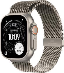 Apple Watch Ultra 3 (2025) 49mm Natural Titanium Case with Natural Titanium Milanese Loop Large