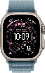 Apple Watch Ultra 3 (2025) 49mm Natural Titanium Case with Light Blue Alpine Loop